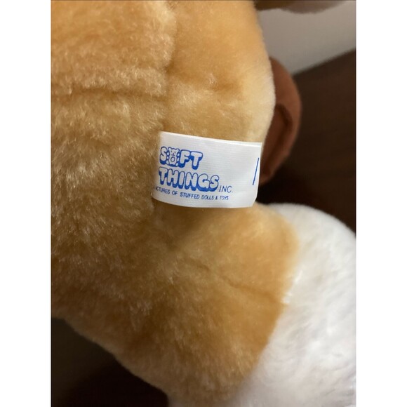 Vintage Soft Things Brooklyn Honey Bear Plush Bees Pot Tags Carnival 15" - Picture 12 of 13